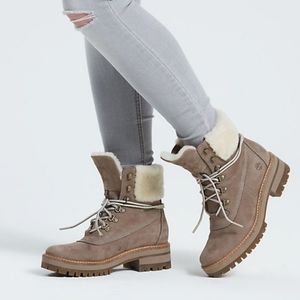 Timberland Taupe Courmayer Shearling Boots